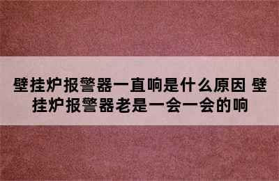 壁挂炉报警器一直响是什么原因 壁挂炉报警器老是一会一会的响